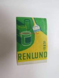 Renlund -tulitikkuetiketti