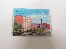 Uimahallitalo, Tampere -tulitikkuetiketti