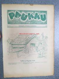 Paukku 1923 nr 13 elokuun Työnjuhlanumero -työväen pilalehti, kansikuva 