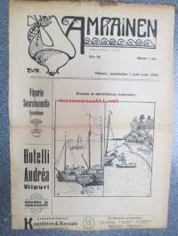 Ampiainen 1920 nr 16 -viipurilainen pila- & satiirilehti