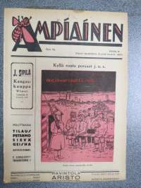 Ampiainen 1922 nr 10 -viipurilainen pila- & satiirilehti