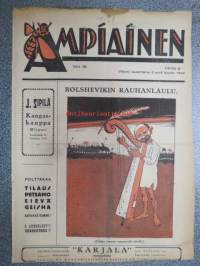 Ampiainen 1922 nr 18  -viipurilainen pila- & satiirilehti