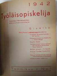 Työläisopiekelija 1942 - sidottu vuosikerta