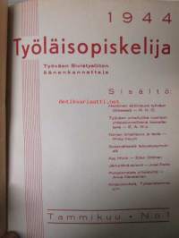 Työläisopiekelija 1944 - sidottu vuosikerta