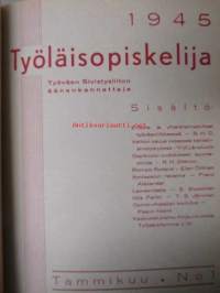 Työläisopiekelija 1945 - sidottu vuosikerta