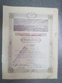 Uudenkaupungin Laiva-Osakeyhtiö, Uusikaupunki, 500 mk / Hugo Wasz -osakekirja nr 2975