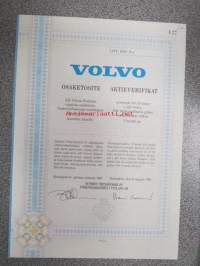 Volvo osaketosite 1 B-sarjan osake, 31.8.1988, LITT. BAU -osaketodiste