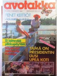Avotakka 1984 nr 6, tämä on presidentin uusi upea koti, vilja-aitasta tuli viihtyisä kesäkoti - Aino Kallio-Ericsson, 
on katso sisällysluettelo kuvasta.