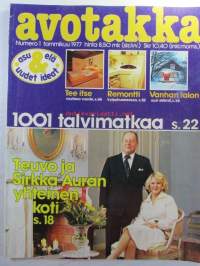 Avotakka 1977 nr 1 - katso sisällysluettelo kuvasta.