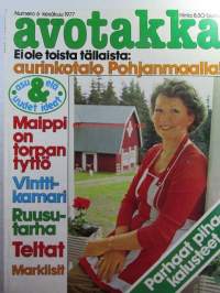 Avotakka 1977 nr 6 - katso sisällysluettelo kuvasta.