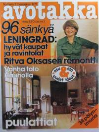Avotakka 1977 nr 11, Turun Piispankatu - katso sisällysluettelo kuvasta.