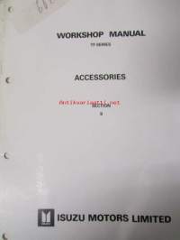 Isuzu Workshop manual TF Series 1989 - 5 osainen -mm. Accessories, Axle, Electrical-body and chassis, Gasoline engine (Carburetor type), Manual transmissions (MSG-T