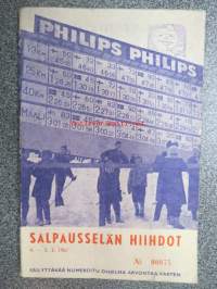 Salpausselän Hiihdot Lahti 4.-5.3.1961 -numeroitu ohjelmavihko nr 00075