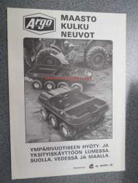 Argo maastokulkuneuvot Argo 8 All Terrain Vehicle, Argo 6, Argo Super Sport Six ATV -myyntiesite