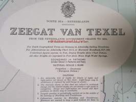 North Sea Netherlands Zeegat van Texel, from the Nederlands government charts to 1954 - Merikartta