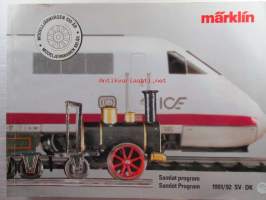 MÄRKLIN Samlat program/Samlet Program 1991/92 SV-DK - tuoteluettelo