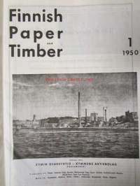 Finnish Paper and Timber 1950 -sidottu vuosikerta 