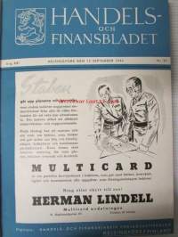 Handels- och Finansbladet / Kauppa- ja rahoituslehti 1944 -sidottu vuosikerta -annual volume