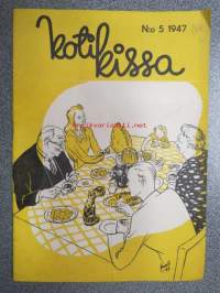 Kotikissa 1947 nr 5, sis. mm. seur. artikkelit; Opiskelija-avioliitot - Hyvä vai paha?Martti Piha - Kaukomatka taikatarjottimella, A. Molnár - Avioliiton