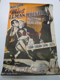 Mies ilman muistia - Död mans dom (The long wait) -elokuvajuliste, Anthony Quinn, Charles Coburn, Gene Evans, Peggie Castle