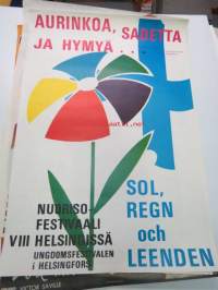 Aurinkoa, sadetta ja hymyä... - Sol, regn och leenden - VIII Nuorisofestivaali Helsingissä - Ungdomsfestivalen i Helsingfors -elokuvajuliste