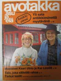 Avotakka 1975 nr 10 sis. mm. seur. artikkelit / kuvat / mainokset; Kesän kuumimmat kuvat, Me maalaiset - Kaari Utrio  ja Kai Linnilä, Satu ja Ilkka Torstila