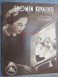 Suomen Kuvalehti 1956 nr 46, 17.11.1956, sis. mm. seur. artikkelit / kuvat / mainokset; Reima-Pukine Reilon, Vitapointe, Jalostaja (sinappilasi & -tuoppi), Philips