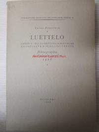 Luettelo ennen v. 1927 painetusta Kalevalaa koskevasta kirjallisuudesta / Bibliographie du Kalevala jusqu'en 1926