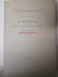 Luettelo ennen v. 1927 painetusta Kalevalaa koskevasta kirjallisuudesta / Bibliographie du Kalevala jusqu'en 1926