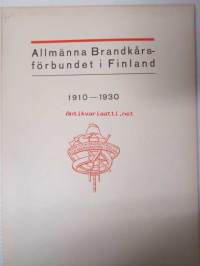 Allmänna Brandkårsförbundet i Finland 1910-1930