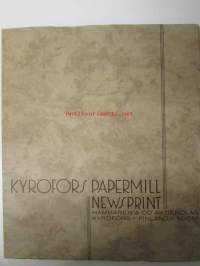 Kyröskoski Papermill Newsprint Hammarén & Co Aktiebolag Kyröfors - Finland - Suomi -paperitehtaan esittelykirja 1932