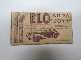 Elo arpa / lott - Henkisen työn Liitto 1951, kuvattuna Mercedes-Benz -arpalipuke nr 0202515