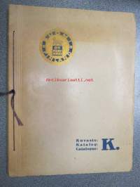 Osakeyhtiö Riihimäki - Kuvasto / Katalog / Catalogue K 1922 / Kristallien kuvasto / Illustrerad katalog över kristaller / Illustrated Catalogue of crystall glass