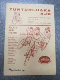 Tunturi-Haka ajo - kansainvälinen 3 päivän etappiajo 5-7.61964 reitillä Kokkola - Seinäjoki - Pori - Turku -käsiohjelma