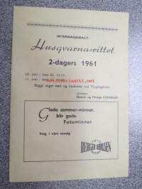 Internasjonalt Husqvarna-rittet 2-dager 1961 -käsiohjelma