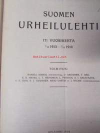 Suomen Urheilulehti 1913-14  -sidottu vuosikerta (1.10.1913-1.10.1914)