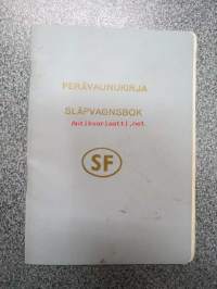 Perävaunukirja / Släpvagnsbok Cabby Nova 422C asuntovaunu, rek. nr. PE-4411 -rekisterikirja / rekisteriote