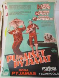 Punaiset pyjamat - Röda pyjamas, pääosissa Bob Hope, Eva Marie Saint, George Sanders, ohjaus Norman Panama, Melvin Frank -elokuvajuliste