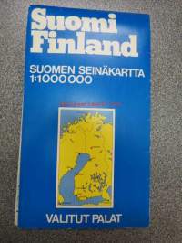 Suomi - Finland Suomen seinäkartta 1:1 000 000 - Valitut Palat