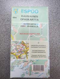 Espoo / Esbo / Kauniainen opaskartta - guidekarta Esbo / Grankulla 1994