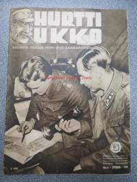 Hurtti Ukko 1940 nr 4 syyskuu - Suomen sodan 1939-1940 sankaritarinoita, sis. mm. seur. artikkelit; Kunniamerkki Frithiof Rautjärvi, Tapsia - tapsia JR65