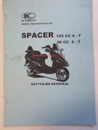 Kymco Spacer 125 cc 4 - T, 50 cc 2 - T -käyttäjän käsikirja