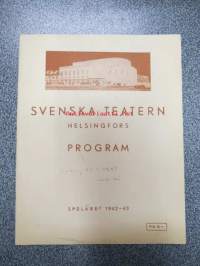 Svenska Teatern Helsingfors program spelåret 1942-44 