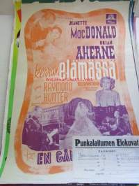 Kerran elämässä, pääosissa Jeanette MacDonald, Brian Aherne, Gene Raymond, Ian Hunter, ohjaus Frank Borzage - elokuvajuliste