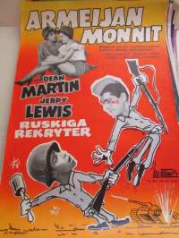 Armeijan monnit - Ruskiga rekryter, pääosissa Dean Martin, Jerry Lewis - elokuvajuliste