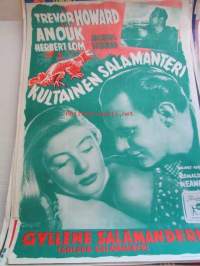 Kultainen salamanteri - Gyllen salamandern, pääosissa Trevor Howard, Anouk, Herbert Lom, Jacques Sernas, ohjaus Ronald Nenne - elokuvajuliste