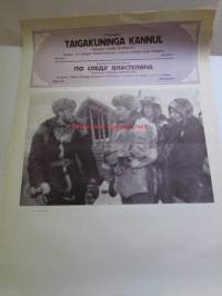 Taigakuninga kannul -neuvosto-eestiläinen elokuvajuliste -movie poster