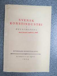 Svensk konstindustri i Helsingfors - Stenmans Konstsalong 22 mars - 21 april 1924 -katalog -näyttelyluettelo
