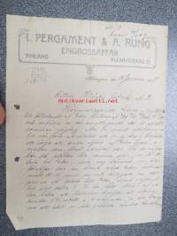 I. Pergament & A. Rung - Engrossaffär, Helsingfors, 12.1.1907 -asiakirja