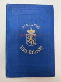 Finlands Stats-Kalender för år 1887 -valtiokalenteri, jossa mm. almanakka, 